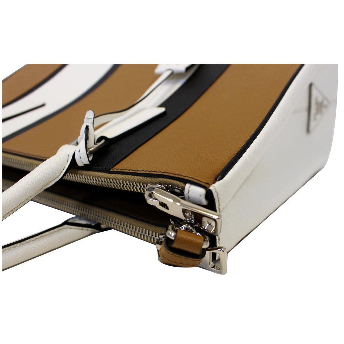 PRADA Galleria Baiadera Striped Saffiano Leather Tote Bag