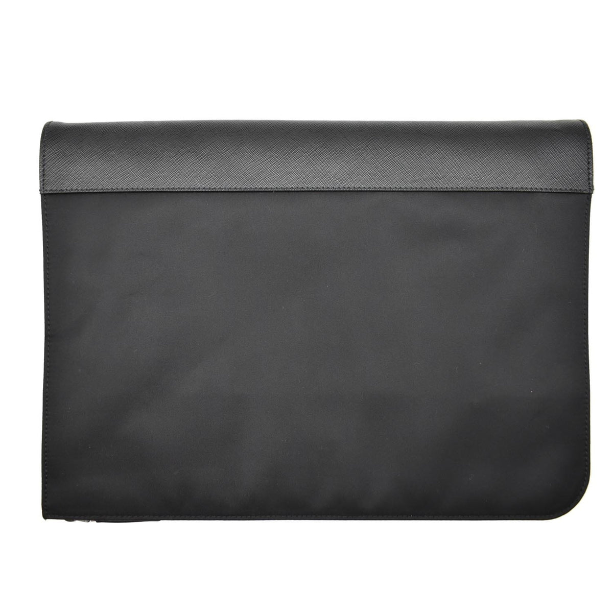 PRADA Document Nylon Leather Pouch Black