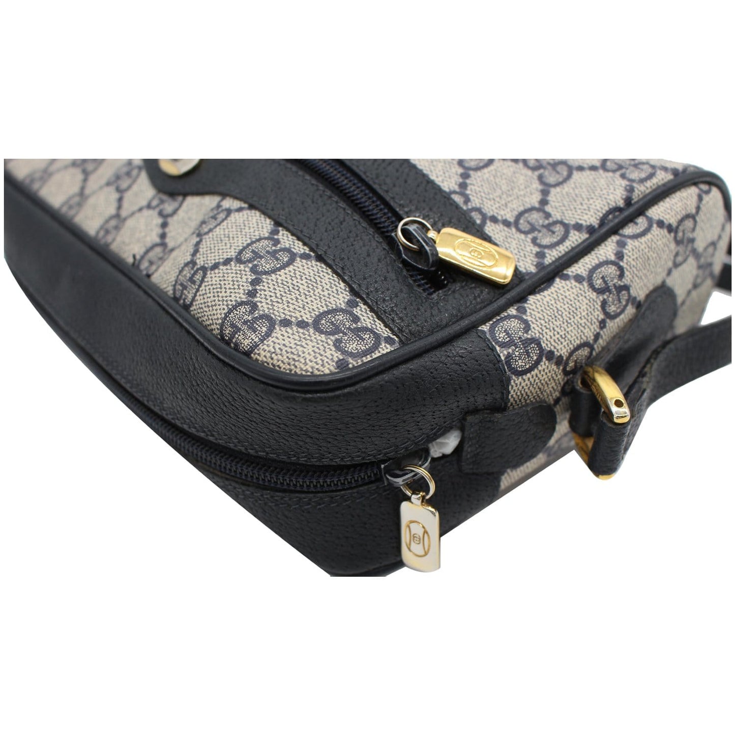 GUCCI Ophidia Vintage Supreme Canvas Shoulder Bag Black
