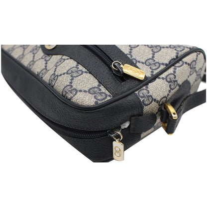 GUCCI Ophidia Vintage Supreme Canvas Shoulder Bag Black