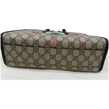 GUCCI Children’s Cat Printed GG Canvas Tote Bag Beige 645290