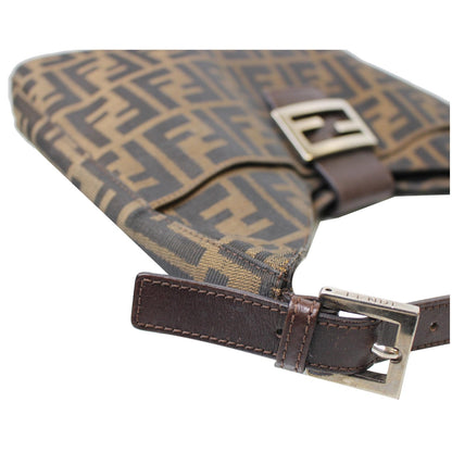 FENDI Hobo Zucca Mamma Baguette Shoulder Bag Brown