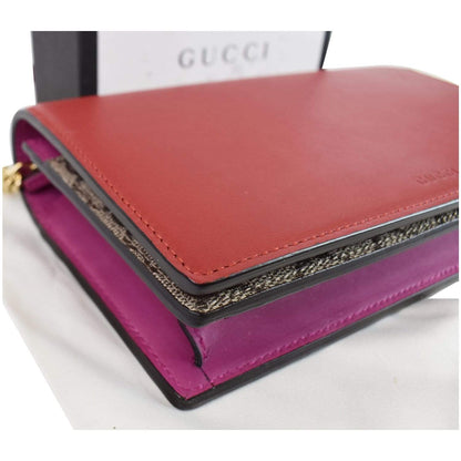 GUCCI GG Supreme Chain Wallet Clutch Bag Red 410114 - 15% OFF