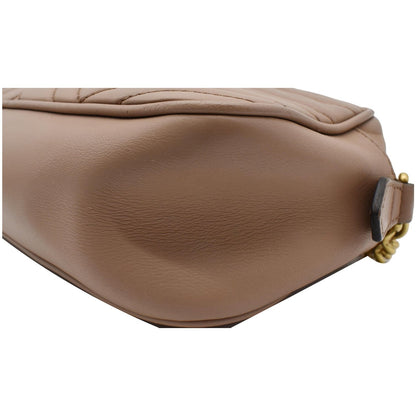 GUCCI GG Marmont Small Matelasse Leather Crossbody Bag Brown 447632 - 15% OFF