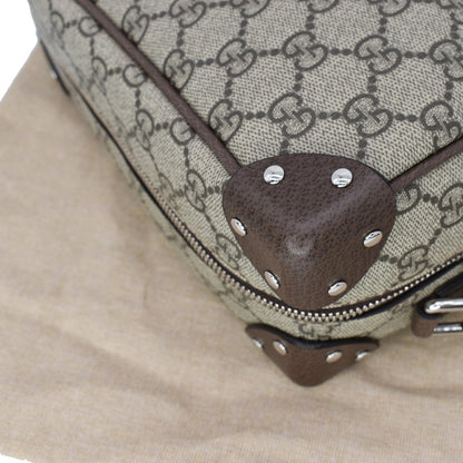 GUCCI GG Supreme Monogram Canvas Shoulder Bag Beige 626363