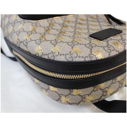 GUCCI Bees Small Day GG Supreme Monogram Backpack Bag Beige 427042