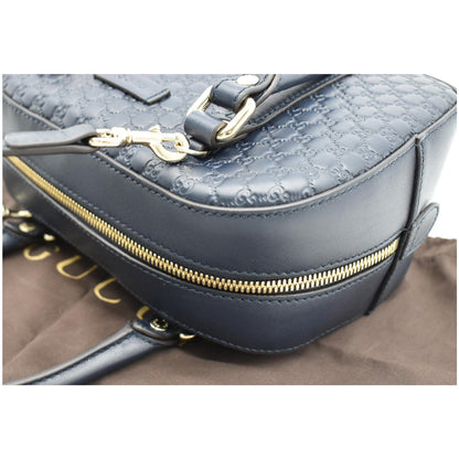 GUCCI Microguccissima Small Leather Crossbody Bag Blue 510289