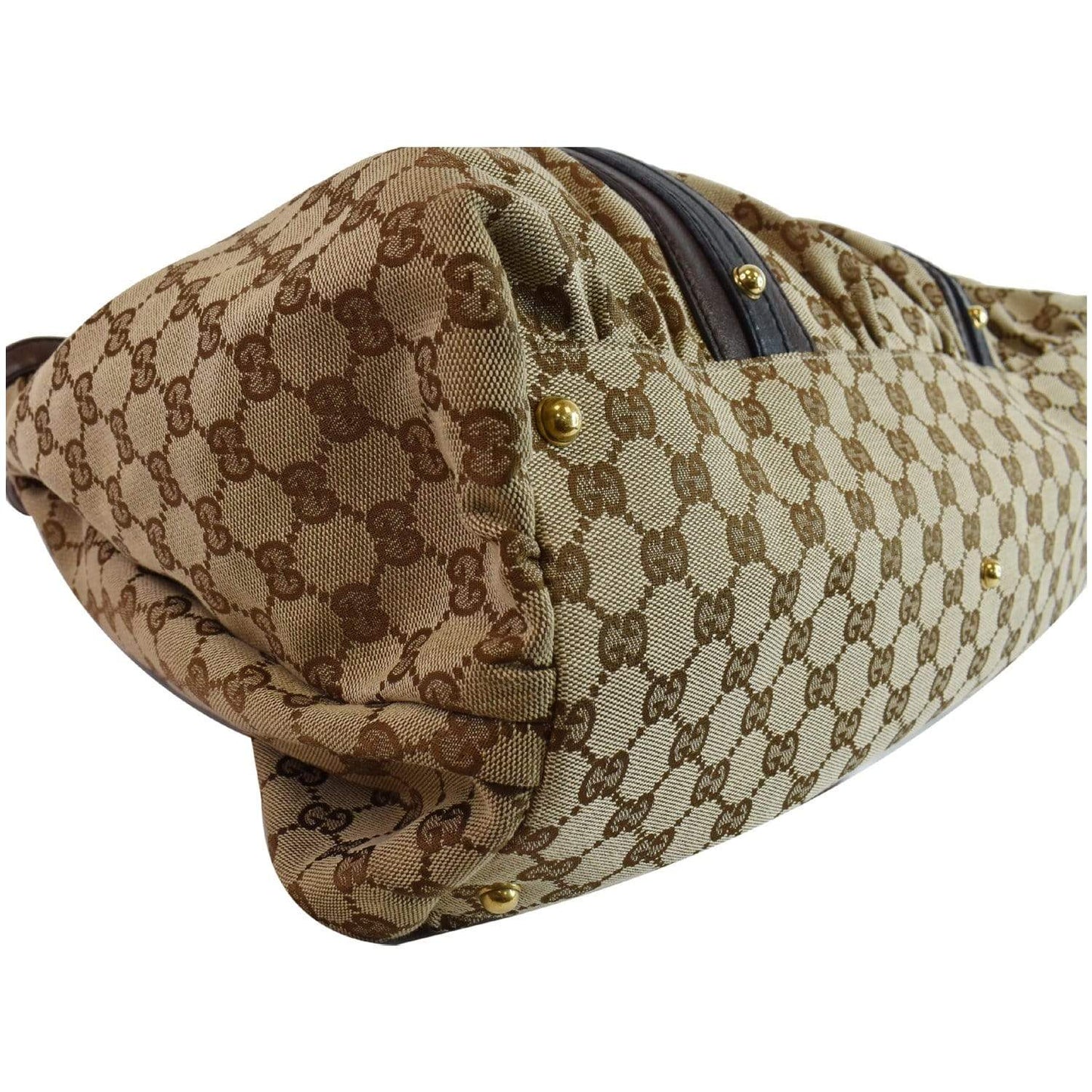 GUCCI Interlocking Large GG Canvas Tote Bag Beige 223954