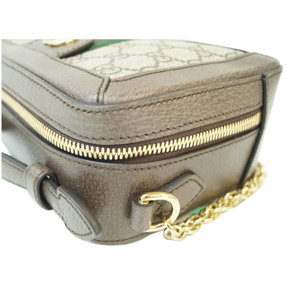 GUCCI Ophidia GG Mini Supreme Shoulder Bag Beige/Ebony 602576