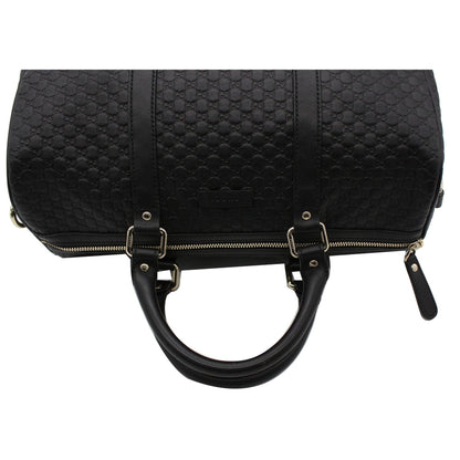 GUCCI Microguccissima Leather Boston Bag Black 449646