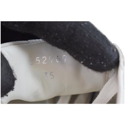 GUCCI Suede Stripe Rainbow G74 Leather Sneakers White 552969 US 5