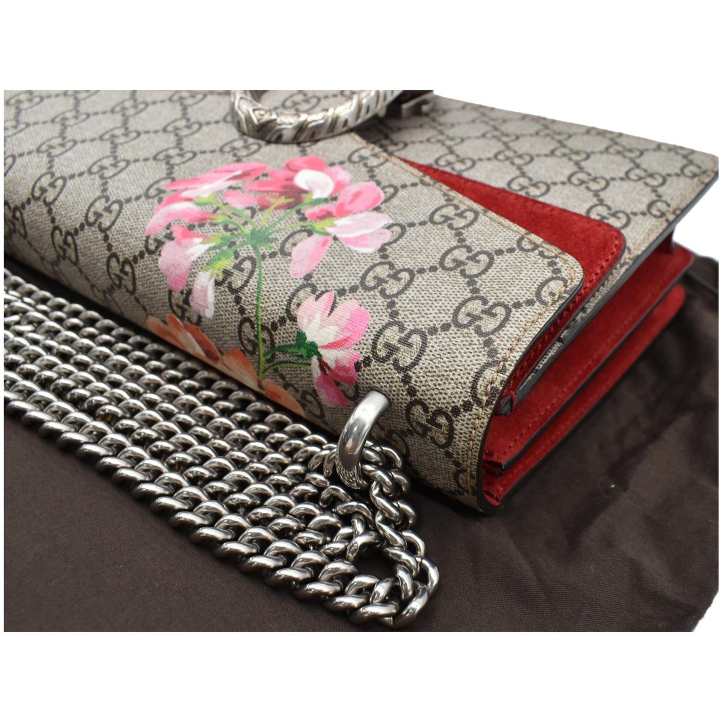 GUCCI Dionysus Small GG Blooms Shoulder Bag Beige 400249
