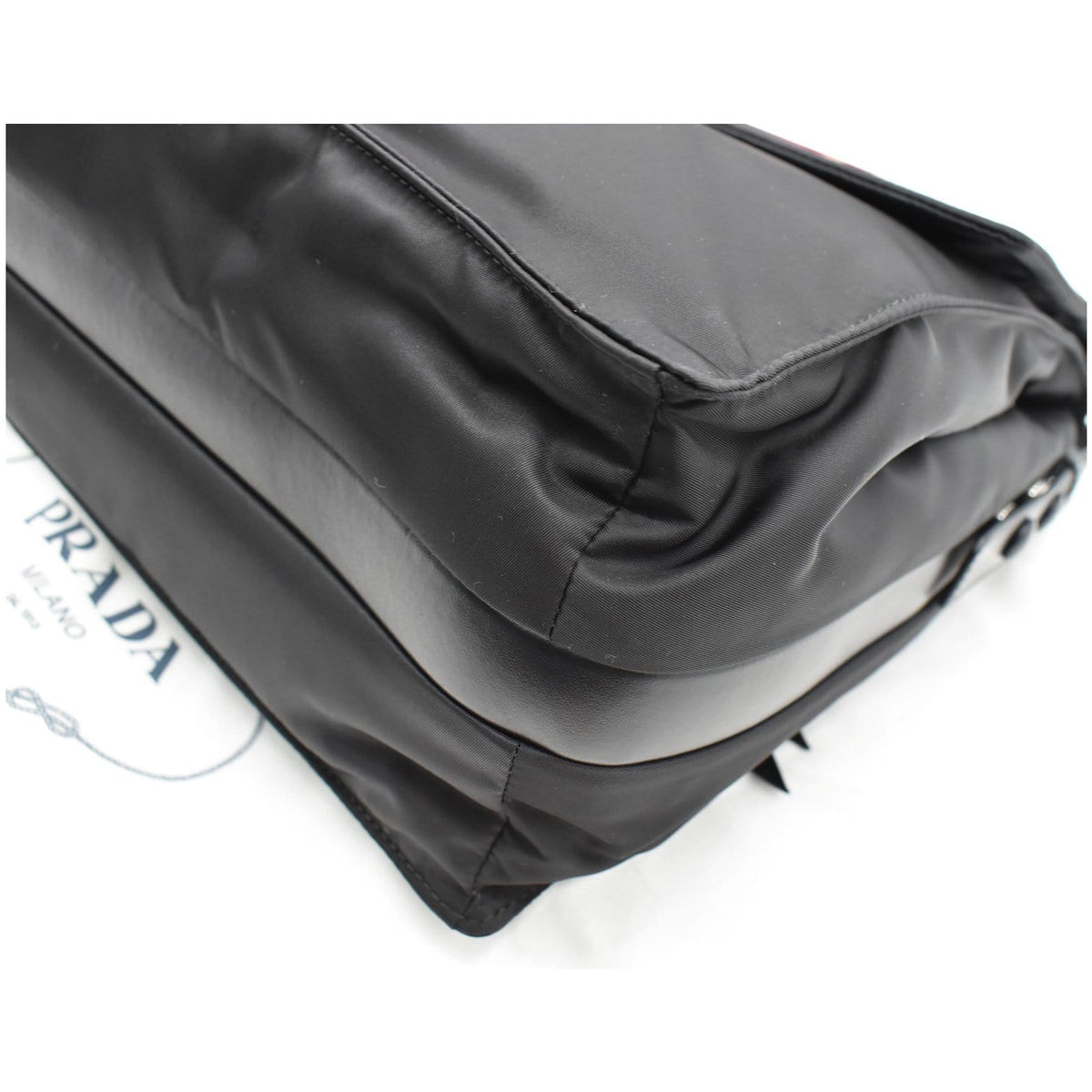 PRADA Large Padded Re-Nylon Shoulder Bag Black
