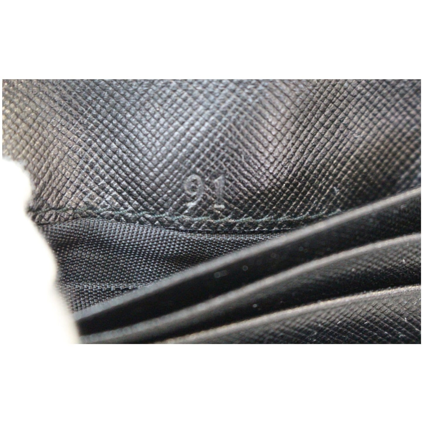 PRADA Nylon Zip Around Wallet Black