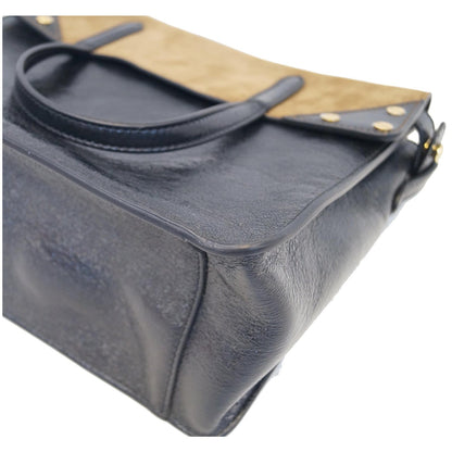 FENDI Flip Large FF Motif Calf Leather Crossbody Bag Black