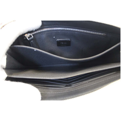 FENDI Metal Bag Bugs Slim Clutch Black - Last Call
