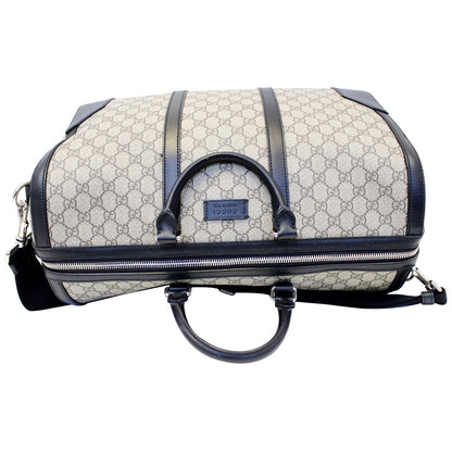 GUCCI GG Supreme Duffle Travel Bag Beige/Black