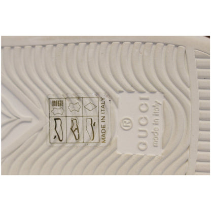 GUCCI New Ace Lamb Fur Lace Up Sneakers White