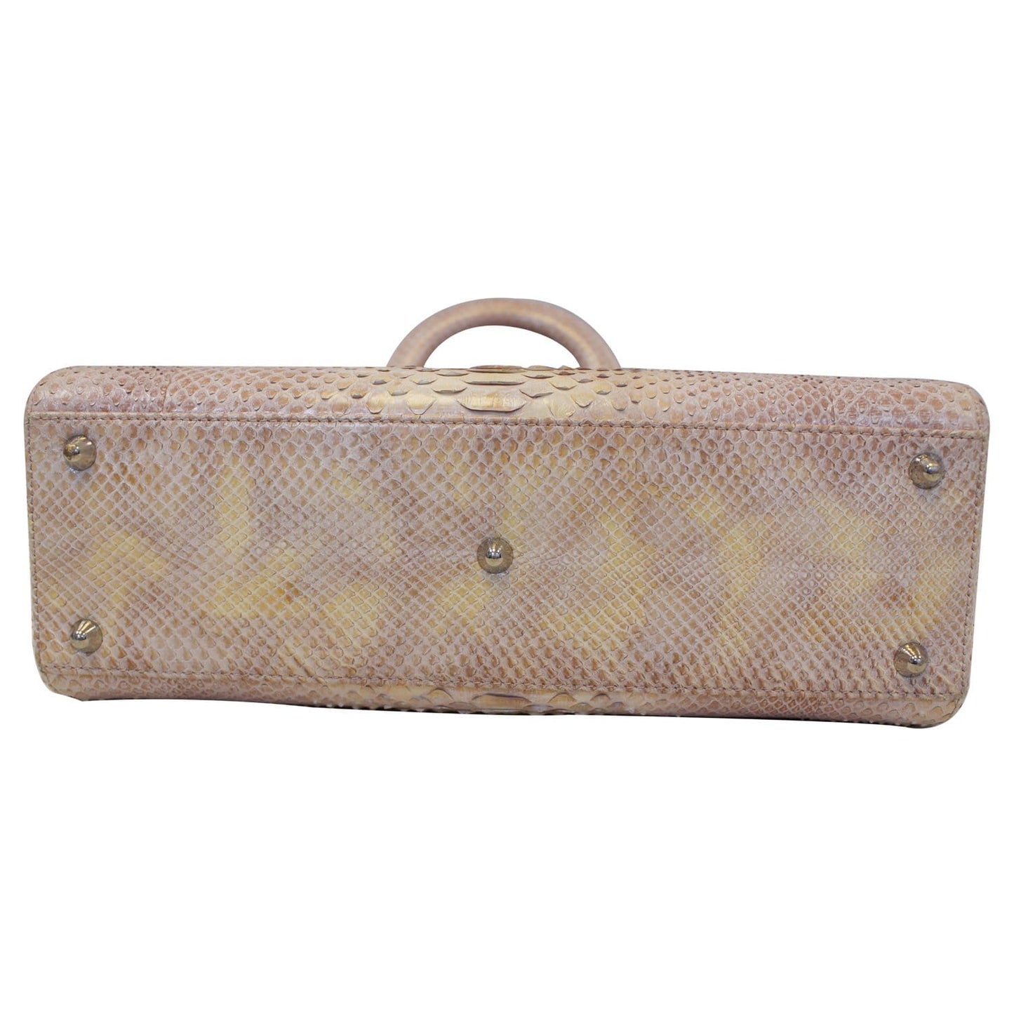 Christian Dior Lady Dior Large Python Shoulder Bag Blush Pink