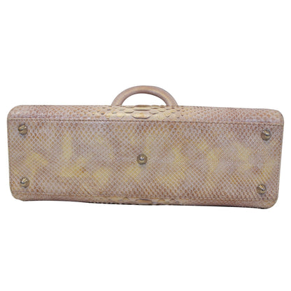 Christian Dior Lady Dior Large Python Shoulder Bag Blush Pink