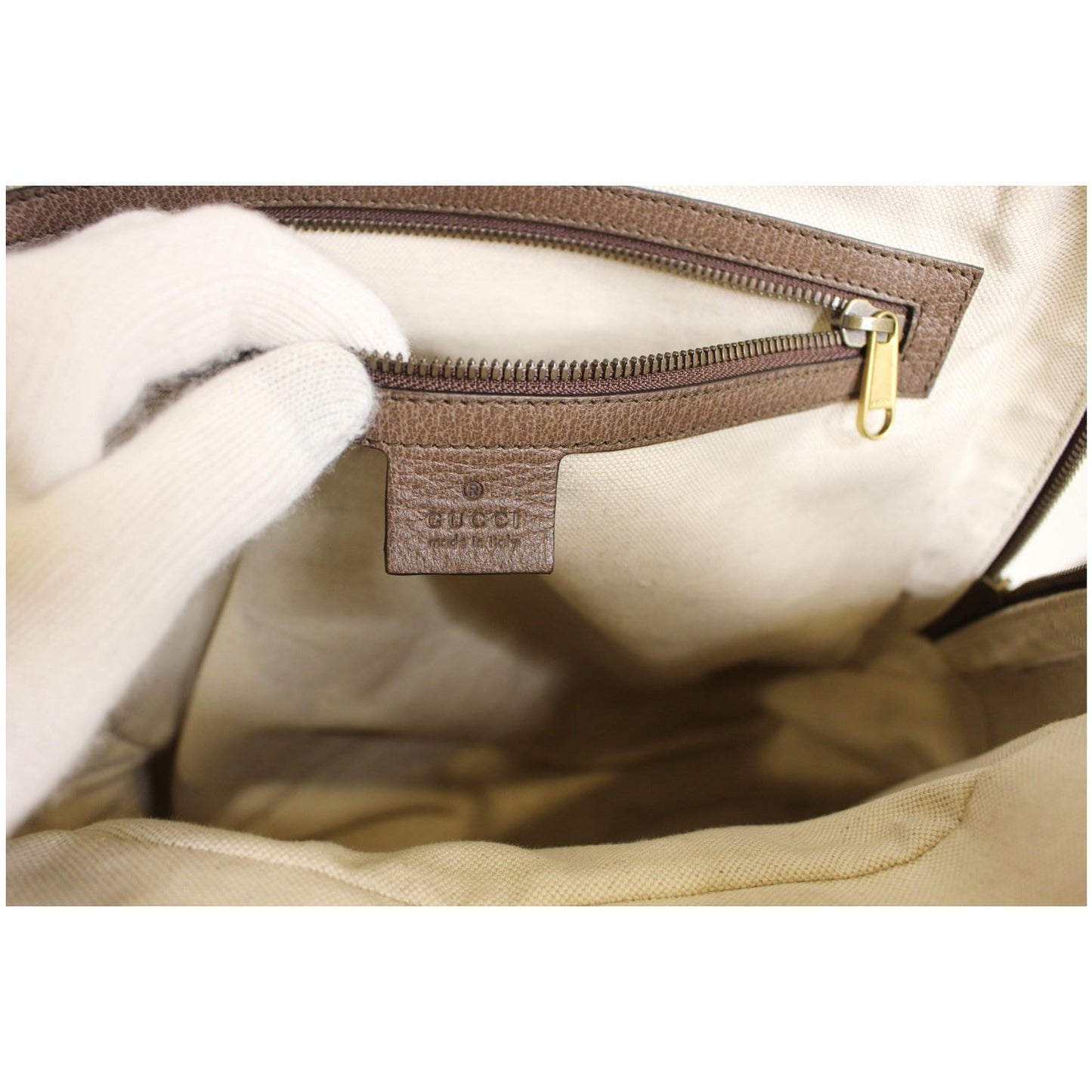 GUCCI Ophidia GG Medium Supreme Canvas Backpack Beige 547967