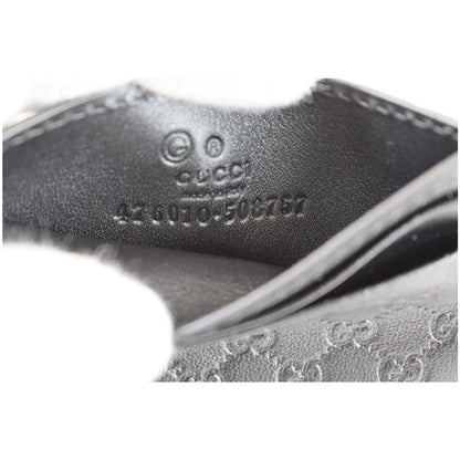 GUCCI Microguccissima Card Case Black 476010
