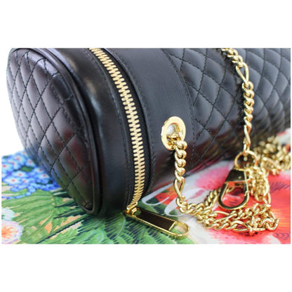GUCCI Trapuntta Calfskin Leather Belt Crossbody Bag Black 572298 - Final Sale