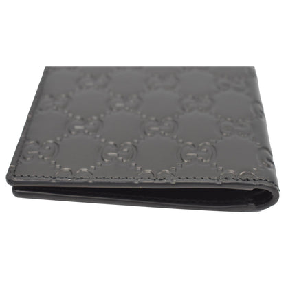 GUCCI GG Signature Leather Bi-Fold Wallet Black 473916