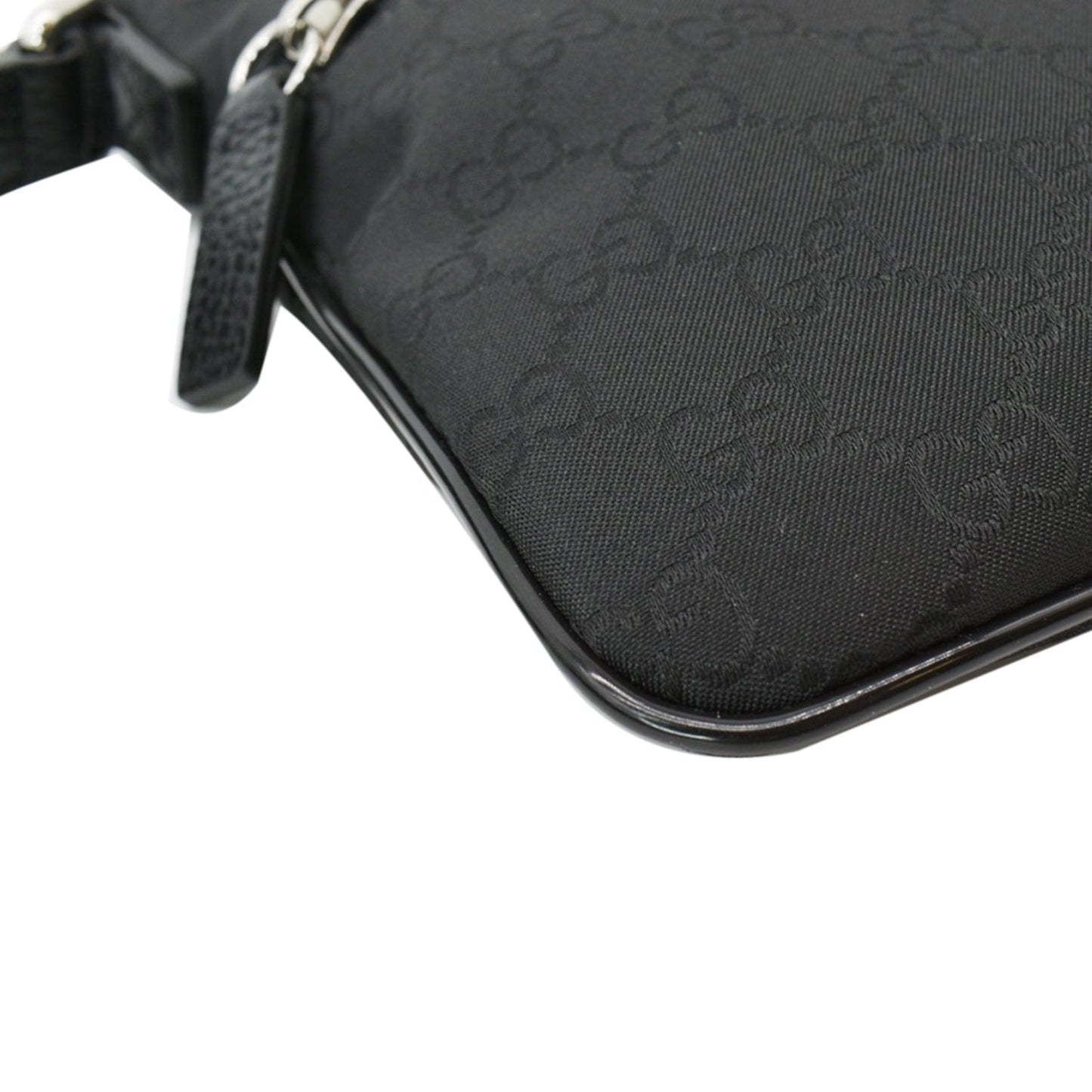 GUCCI Nylon GG Canvas Messenger Bag Black 449183