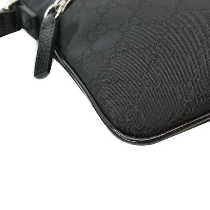 GUCCI Nylon GG Canvas Messenger Bag Black 449183