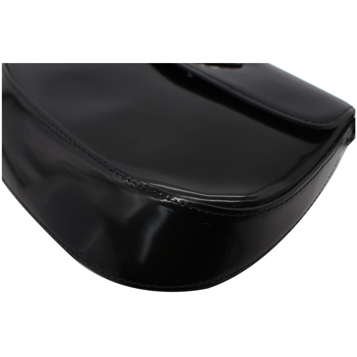 PRADA Cleo Brushed Leather Shoulder Bag Black