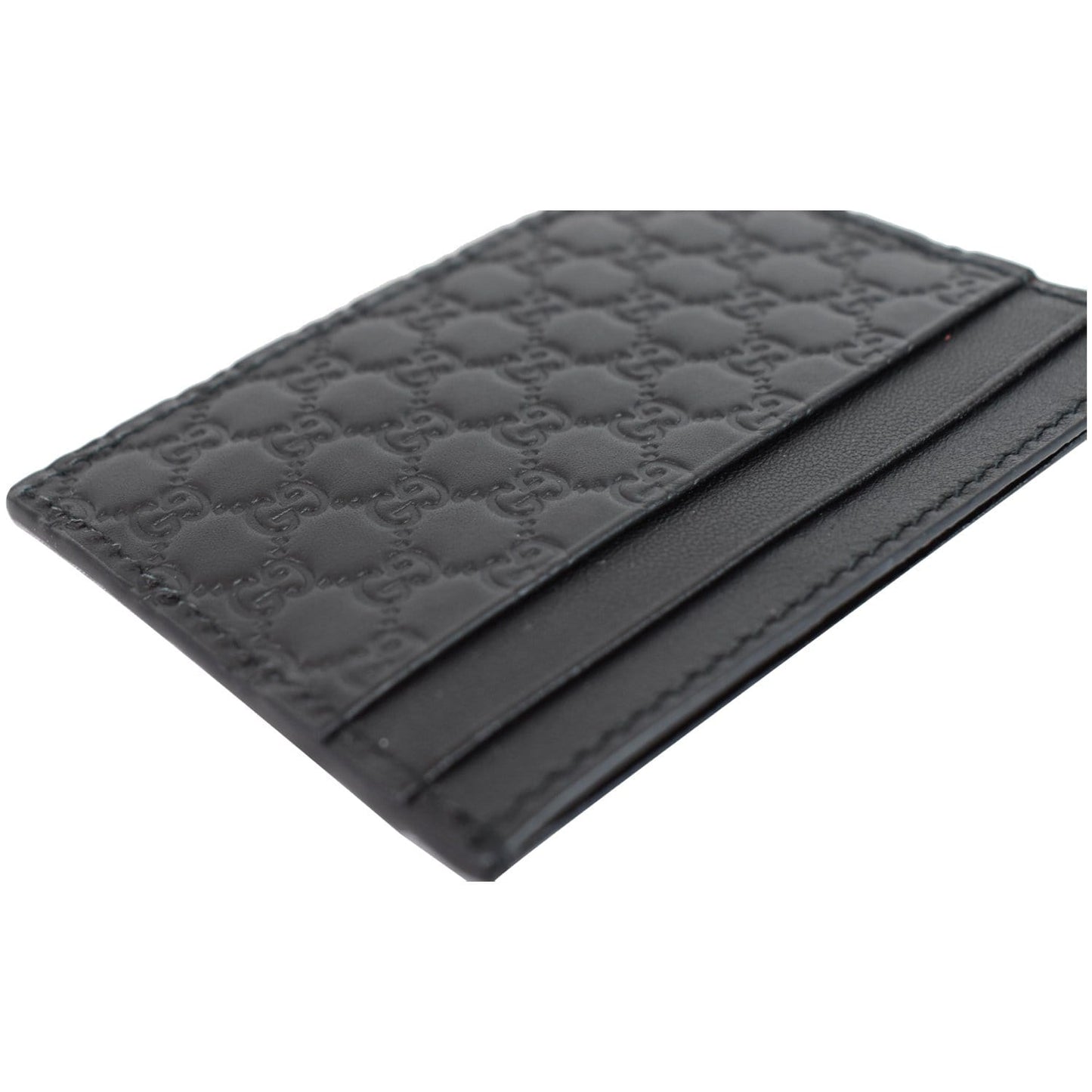 GUCCI Microguccissima Card Case Black 476010