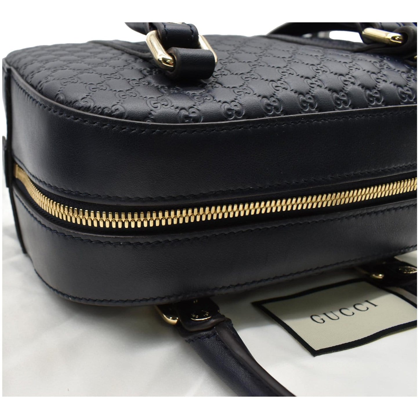GUCCI Microguccissima Small Leather Crossbody Bag Blue 510289