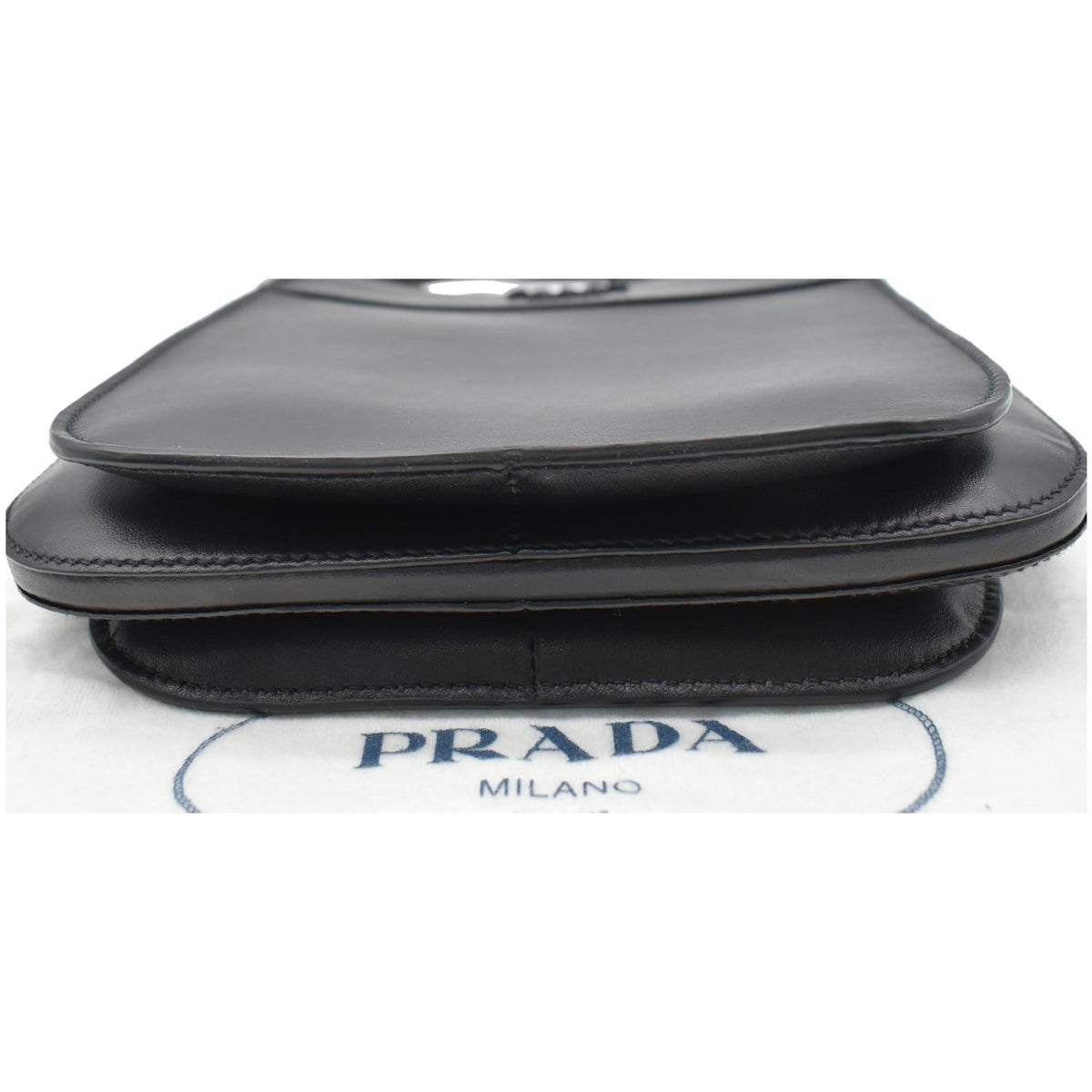 PRADA City Margit 1BC076 Calf Leather Satchel Bag Black