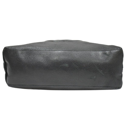 GUCCI Soho Pebbled Leather Chain Shoulder Bag 308982 Black