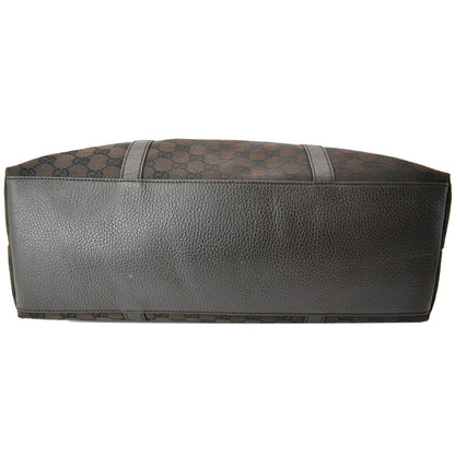 GUCCI GG Guccissima Canvas Leather Tote Brown 339550