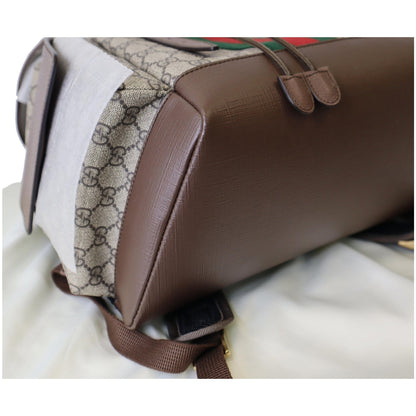 GUCCI Ophidia GG Medium Supreme Canvas Backpack Beige/Ebony 598140