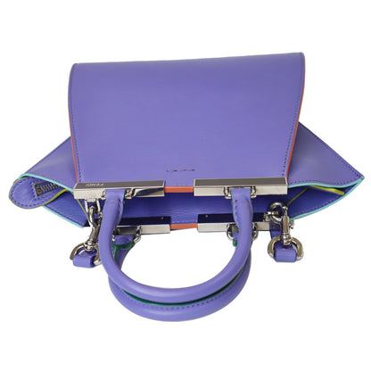 FENDI 3 Jours Mini Calfskin Leather Crossbody Bag Iris