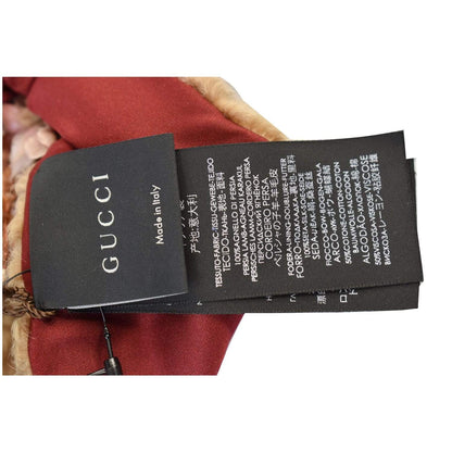 GUCCI Fur Beetle Headband Beige