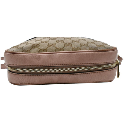 GUCCI Bree GG Canvas Leather Crossbody Bag Pink 449413