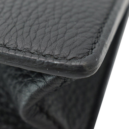 FENDI Leather Crossbody Messenger Bag Black