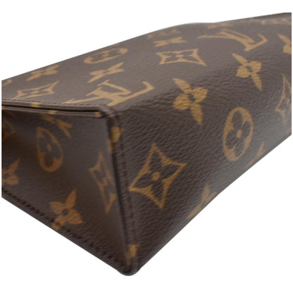 LOUIS VUITTON Toiletry 19 Monogram Canvas Cosmetics Pouch Brown