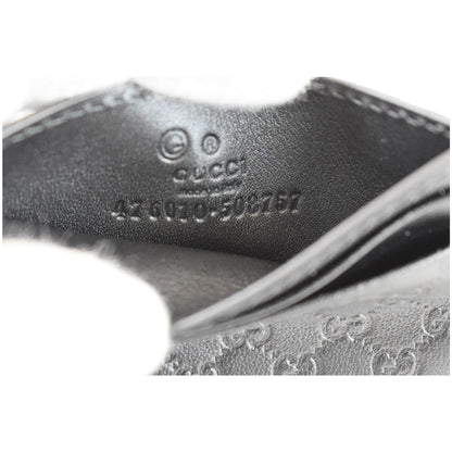 GUCCI Microguccissima Card Case Black 476010