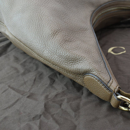 GUCCI Soho Pebbled Calfskin Leather Chain Shoulder Bag Maple Brown 308981
