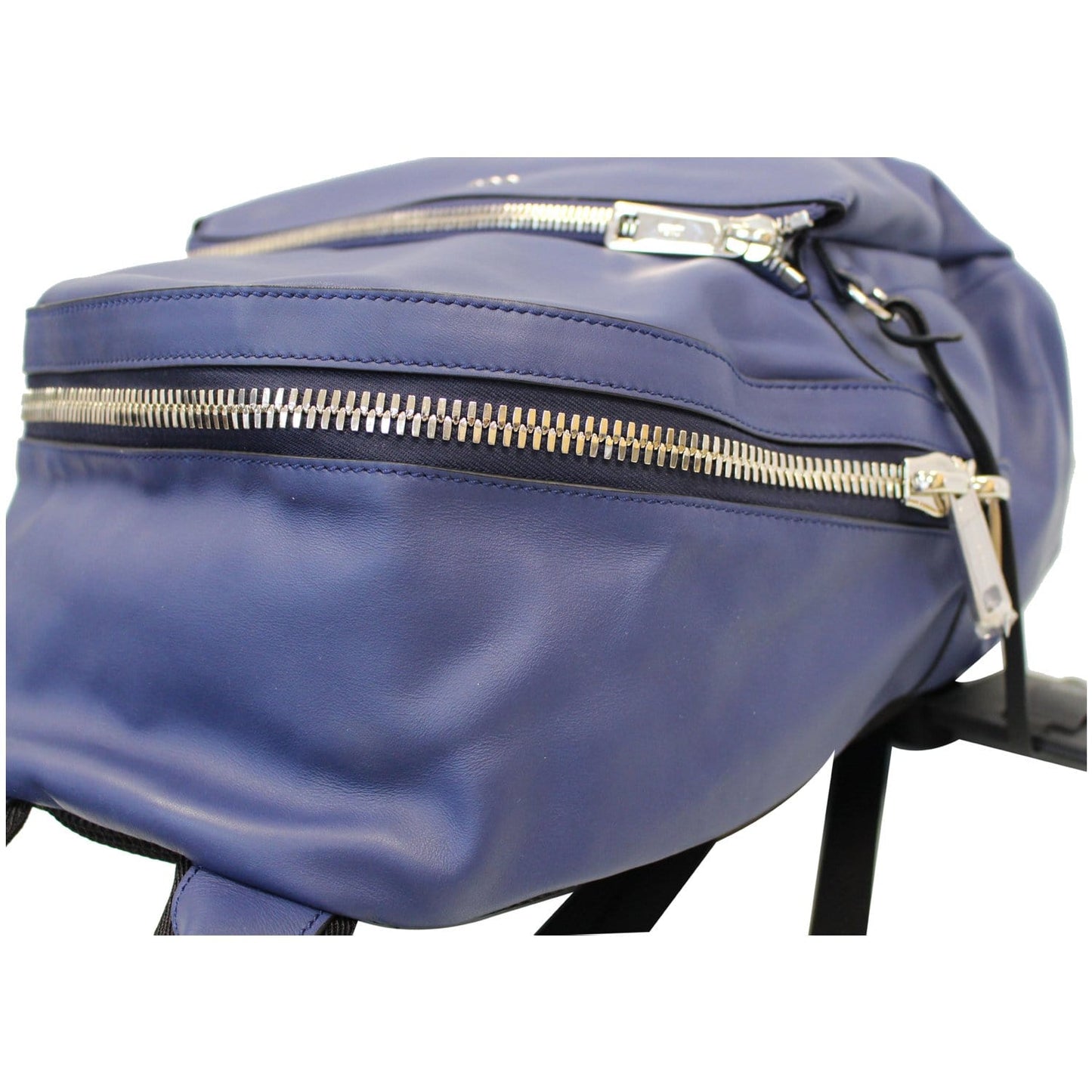 FENDI Are You Serious Backpack Bag with Face Charm Blue