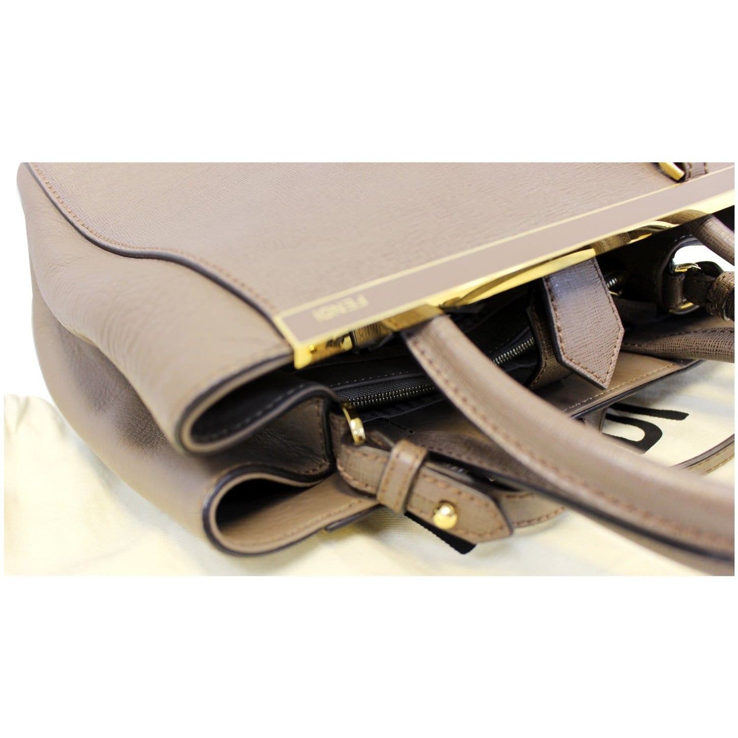 FENDI Roma Petite 2 Jours Leather Shoulder Handbag