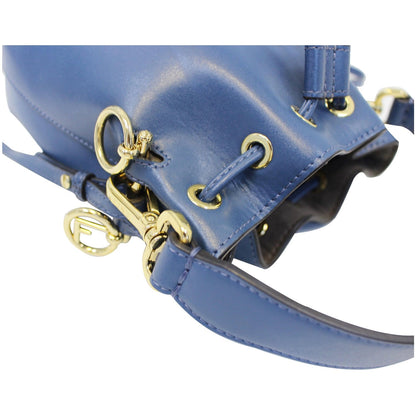 FENDI Bucket Mon Tresor Blue Crossbody Bag Blue