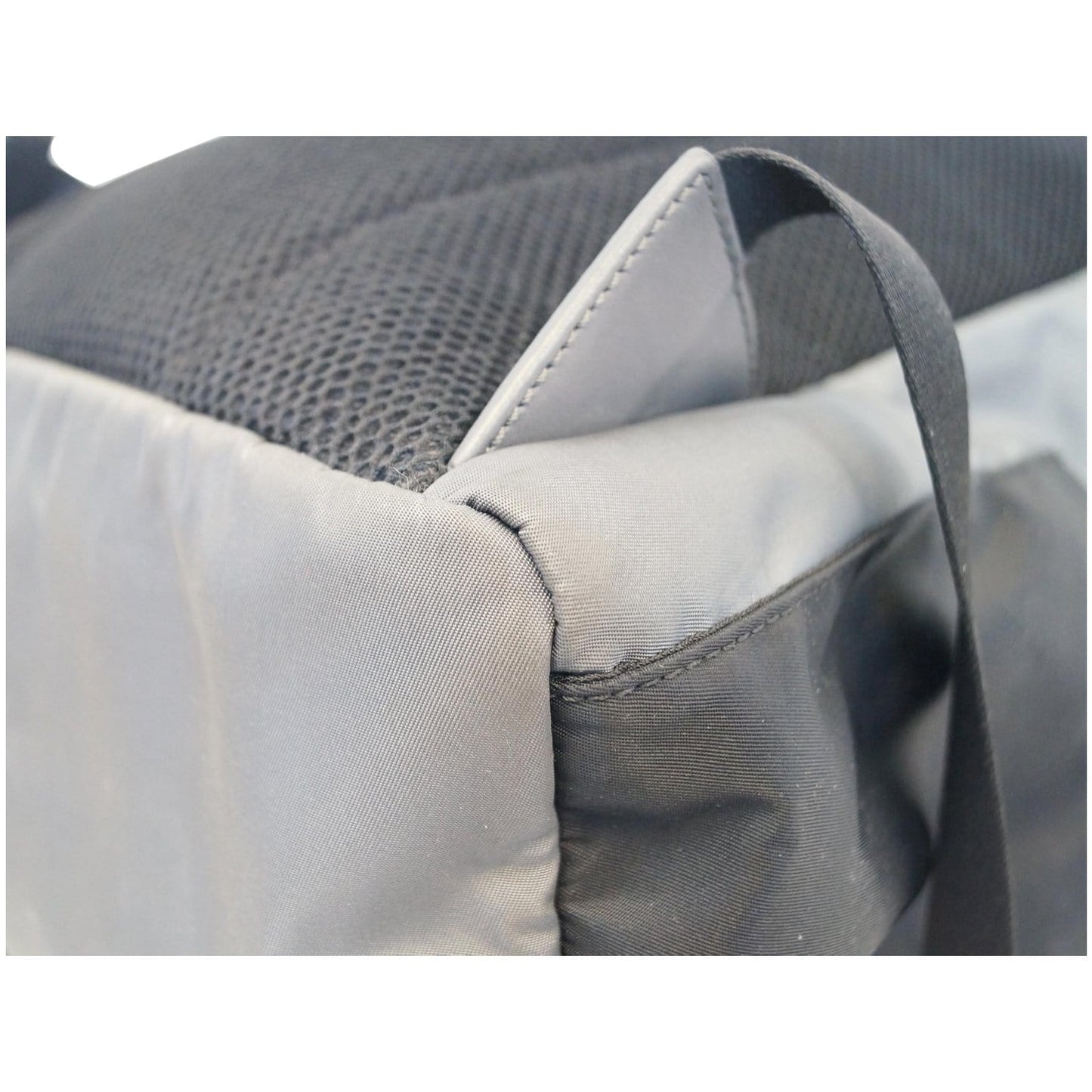 FENDI Shadow Logo Nylon Fabric Backpack Bag Grey/Black