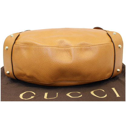 GUCCI Pelham Brown Leather Hobo Bag 336654
