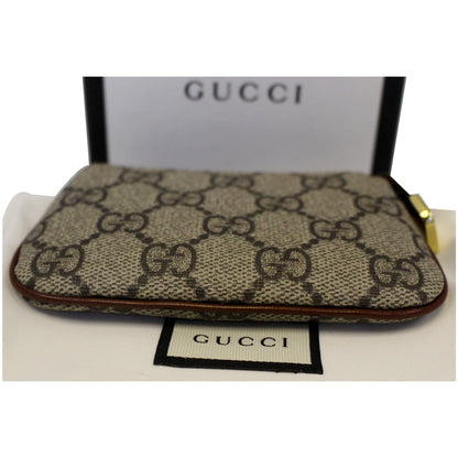 GUCCI GG Supreme Monogram Key Case Beige